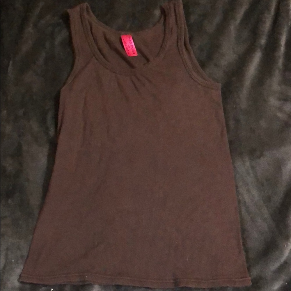 100% cotton Brown tank top